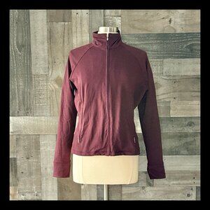 Lucy cranberry zip up jacket large sporty athletic activewear running workout